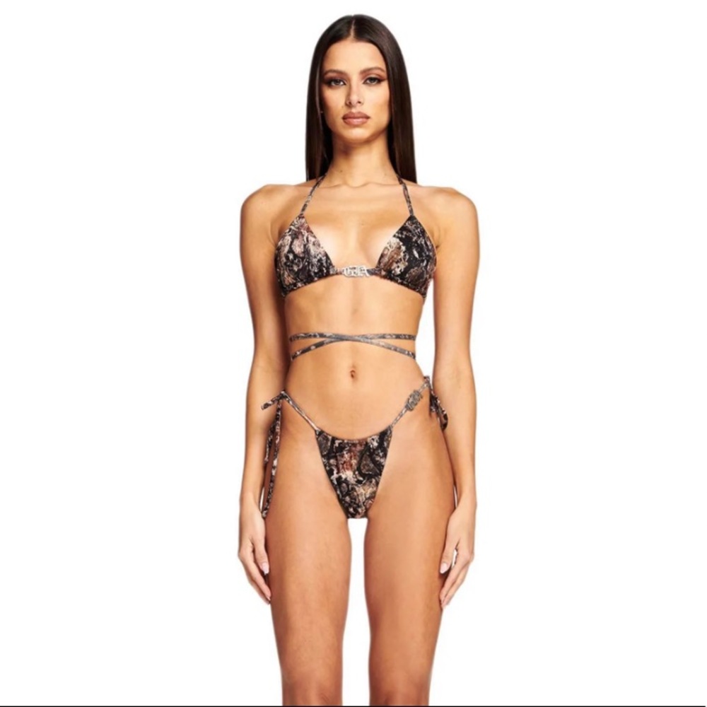 BNWT I Am Gia Nikki Bikini set in Snake